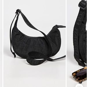 Baggu mini crescent bag, black